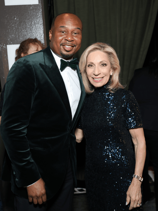Host Roy Wood and Andrea Mitchell (Career Achievement Award)
