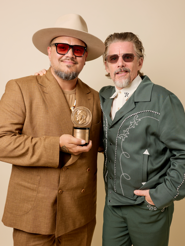 Sterlin Harjo (Trailblazer Award) & Presenter Ethan Hawke